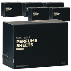 Sop Sop 衣物護理機香氛紙 纖維柔軟劑 清新棉花香 正裝, 40張, 6個