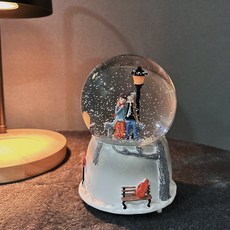 MURRAY 雪花水晶音樂盒 音樂盒, 長椅情侶