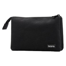 부나 BAGnBAGs E2 더블레이어 대용량 스토리지 파우치, 1개, 블랙