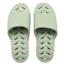 緩壓排水浴室拖鞋, 綠色, 1雙