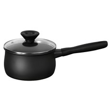 MEYER 美亞 鎧甲黑 IH陽極不沾單柄湯鍋含蓋 含蓋 1.9L, 16cm, 消光黑, 1個