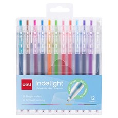 deLi 得力 Indelight 12色凝膠筆 0.5mm, 粉彩色, 1套