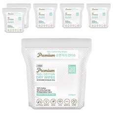 네이쳐러브메레 프리미엄 순면 아기 건티슈, 60g, 200매, 6개