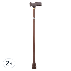 포켓마스터 노인용 지팡이, 브라운, 2개