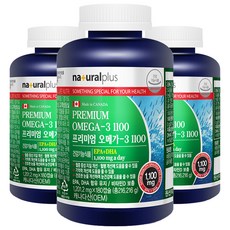 내츄럴플러스 프리미엄 오메가3 1100, 180정, 3개