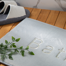 comet 記憶棉腳踏墊, 薄荷灰