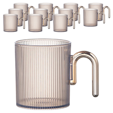 THE ZAKKA 基本款圓柄透明牙刷杯均碼, 12個, 灰色