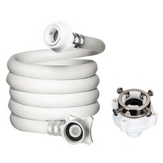 巴斯香氣 洗衣機水管 2m + 一鍵式快拆接頭 連接蓋 隨機出貨組合, 單一顏色, 1套