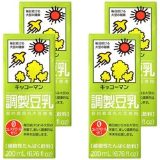 KIKKOMAN 龜甲萬 調製豆乳 200mL, 4入