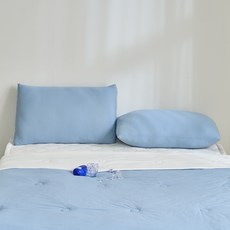 베네베딩 쿨쿨 쿨넥사 빨아쓰는 여름 냉감 모찌 베개 2p, 블루그레이