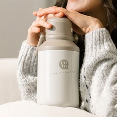 COTD 提把保溫壺 附杯帶, 綠色, 1個, 1L