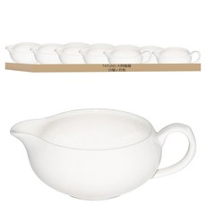 TATUNG 大同磁器 牛排醬壺 小(5吋) - 陶瓷醬料壺 簡約餐桌擺設, 10個, 白色