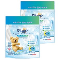 스너글 허거블 코튼 클린 앤 케어 캡슐세제, 27개입, 2개