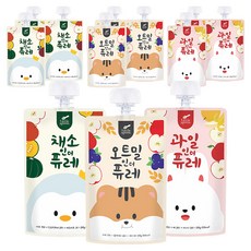 리틀스푼 과일 인더 퓨레 100g + 채소 인더 퓨레 100g + 오트밀 인더 퓨레 100g 세트, 4세트