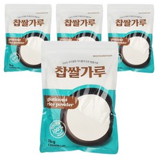 우영식품 찹쌀가루, 1kg, 4개