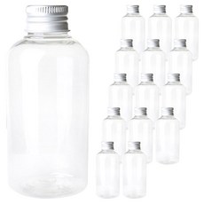 병도매닷컴 DT120 투명 음료용기 알루미늄 실버캡, 120ml, 15개
