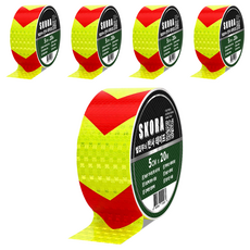 Skora 高亮度反光膠帶, 5個, 熒光紅