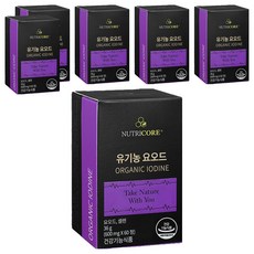 뉴트리코어 유기농 요오드 36g, 60정, 6개