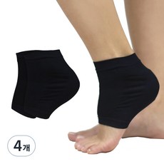 Izileg 保濕後腳跟護理矽膠足墊 黑色, 2入, 4個