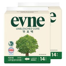 evne Core護翼型衛生棉, 2組, 14入, 大型