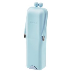 KUTSUWA Air Pita 萬用矽膠吸盤收納筆盒 窄版款, 淺藍色, 1個