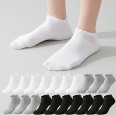 삭스판다 남성용 발이 편한 스니커즈 발목 양말 20켤레 세트