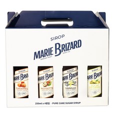 마리브리자드 미니시럽 홈카페 바닐라 250ml + 사탕수수 250ml + 카라멜 250ml + 헤이즐넛 250ml 세트, 1L, 1세트