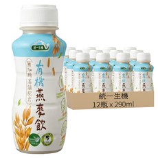 統一生機 有機燕麥飲, 290ml, 12瓶