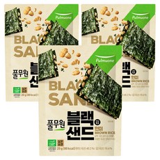 풀무원 블랙 김샌드 현미, 20g, 3개