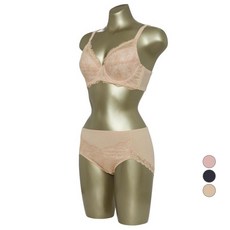 트라이엄프 여성용 레이스 풀컵 브라 팬티 세트