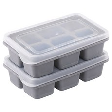 안이네 잘떨어지는 실리콘 얼음틀, 그레이, 2개