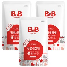 B&B 蔬果奶瓶洗潔慕斯補充包, 400ml, 3包