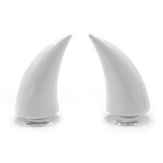 삼에스 오토바이 헬멧 장식 악마뿔 2p, 화이트