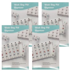 OO 生活輔具 7天週藥盒 圖示快速辨識 SGS檢驗 台灣製造 分隔便攜, 4盒