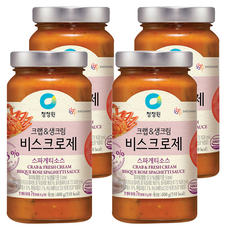 청정원 크랩&생크림 비스크로제 파스타소스, 600g, 4개