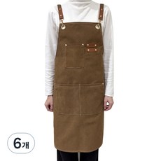 KKAEBIDA 咖啡師圍裙, 棕色, 6個