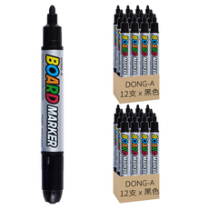 DONG-A 白板筆, 黑色, 24支