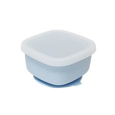 矽膠吸盤碗 350ml M號, 藍色, 1入