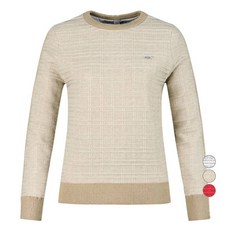 luxgolf 女款圓領撞色防風套頭針織衫 LB4W816W