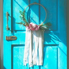 ASPASIA Rosalind Dreamcatcher 刺繡肥皂花壁掛, 粉色的