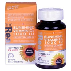 더리얼 선샤인 1000 IU 비타민D3, 90정, 1개