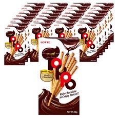 Toppo 夾心餅乾棒 香脆餅乾 雙重口味 香草巧克力, 40g, 30盒