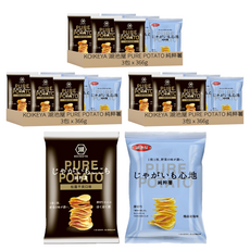 KOIKEYA 湖池屋 PURE POTATO 純粹薯 中元佳節福箱 整箱販售, 松露干貝 x 3包 + 極品岩塩 x 3包, 3盒