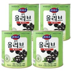 리치스 피티드 블랙 올리브 홀, 3kg, 4개