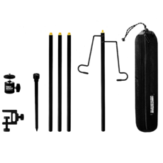 Forest Outdoor 群森戶外 輕量化鋁合金兩用燈架, 消光黑, 1個