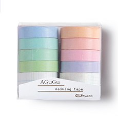 Atteulraim 細紙膠帶 10mm*2m 8款入+粗紙膠帶 25mm*2m 2款入, 1套, Makarong