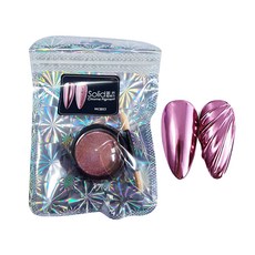 메탈 광채 미러 네일 파우더, 핑크, 1개