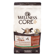 WELLNESS 寵物健康 室內貓 CORE 營養穀物 腸胃消化機能 乾飼料, 新鮮雞肉, 5lb, 1袋