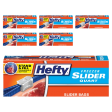 HEFTY Freezer Slider立式夾鍊袋, 6盒, 15入, 中(M)