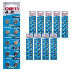도시바 알카라인 버튼 건전지 LR1130, 10개입, 10개